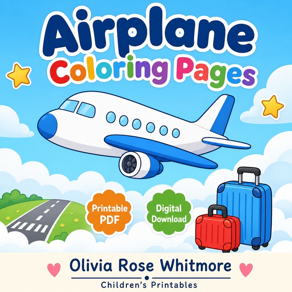 Preview: Airplane Coloring Pages