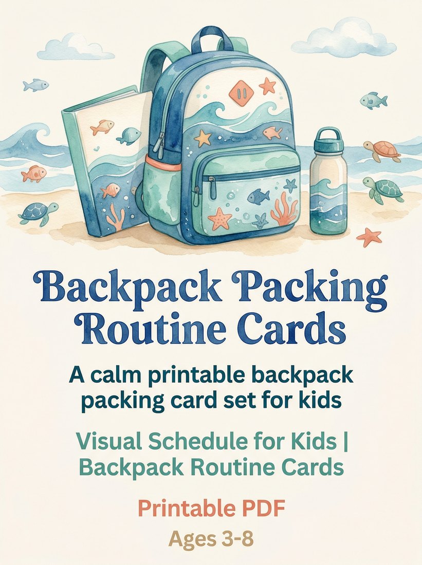 Preview: Backpack Packing Routine Cards