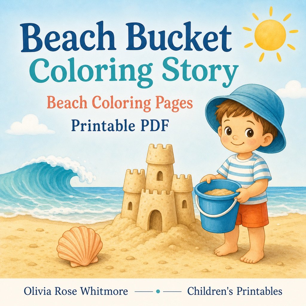 Preview: Beach Bucket Coloring Story