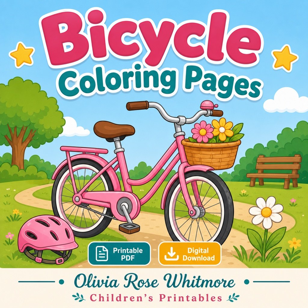 Preview: Bicycle Coloring Pages