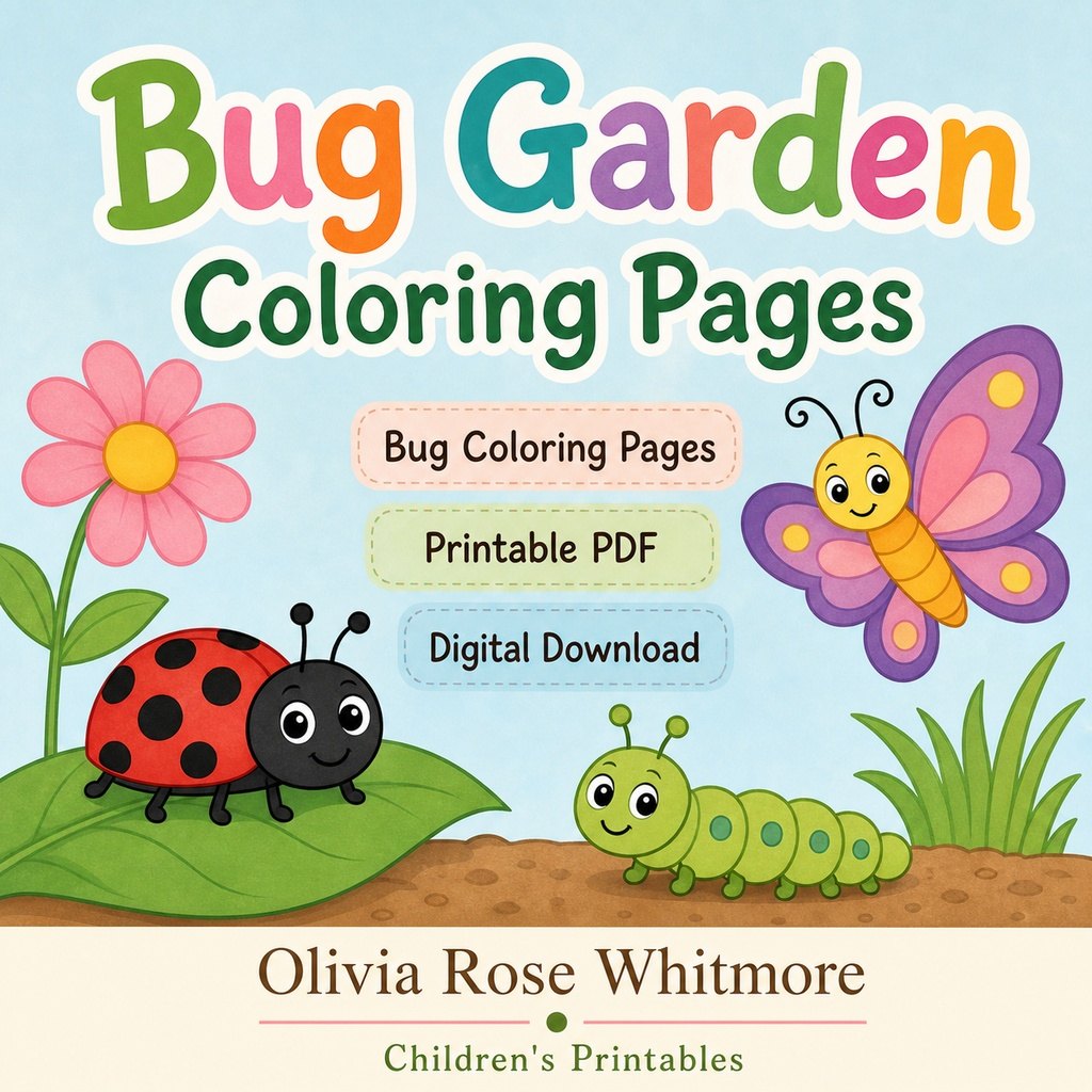 Preview: Bug Garden Coloring Pages