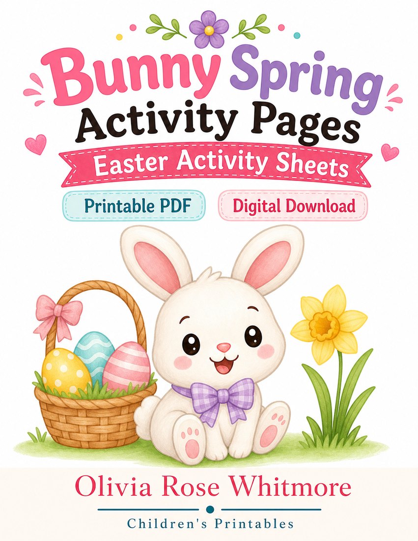 Preview: Bunny Spring Activity Pages