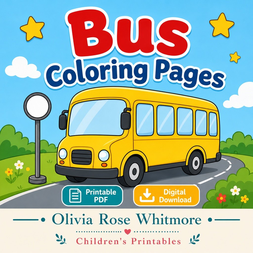 Preview: Bus Coloring Pages
