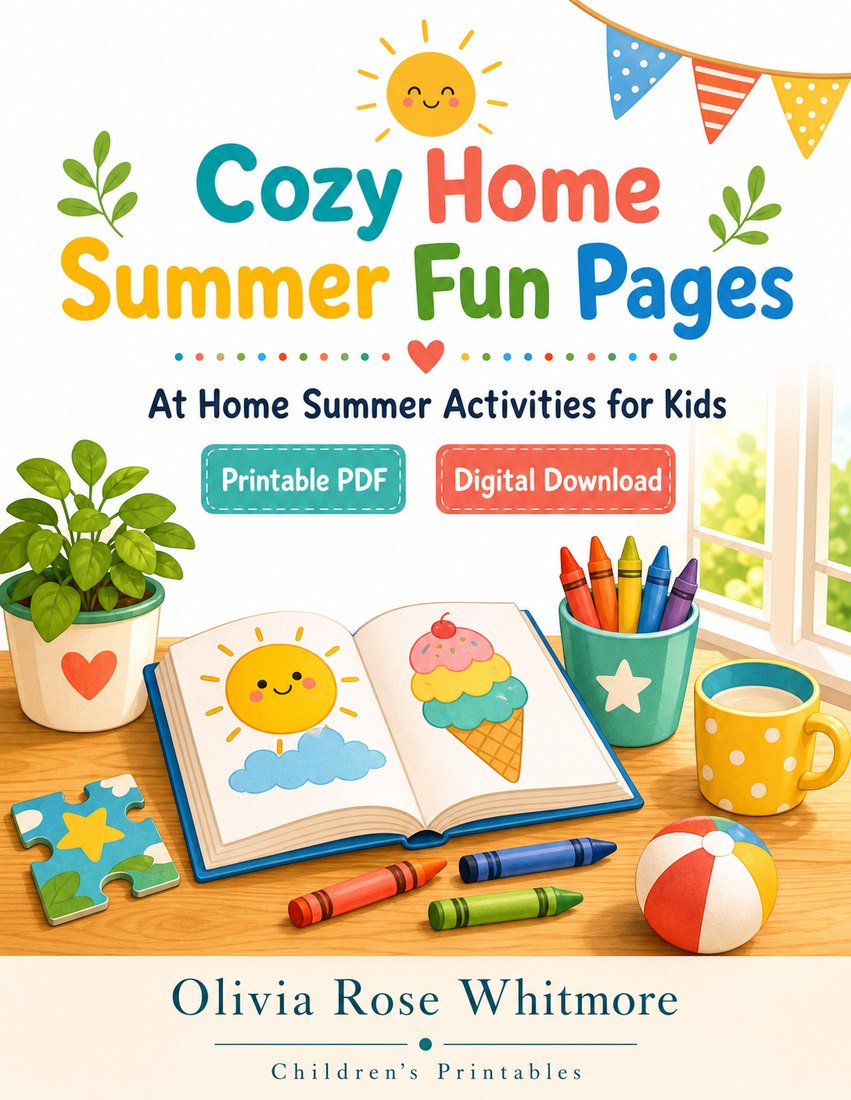 Preview: Cozy Home Summer Fun Pages