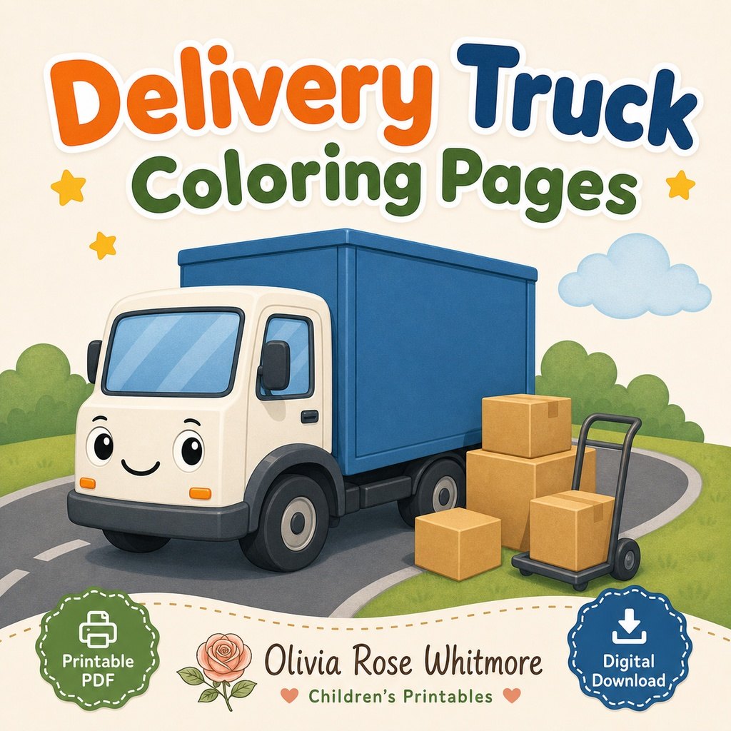 Preview: Delivery Truck Coloring Pages
