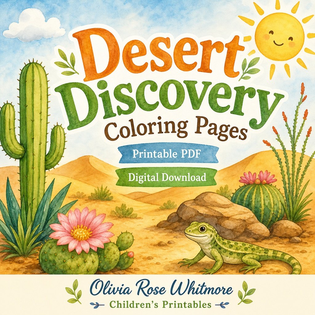 Preview: Desert Discovery Coloring Pages