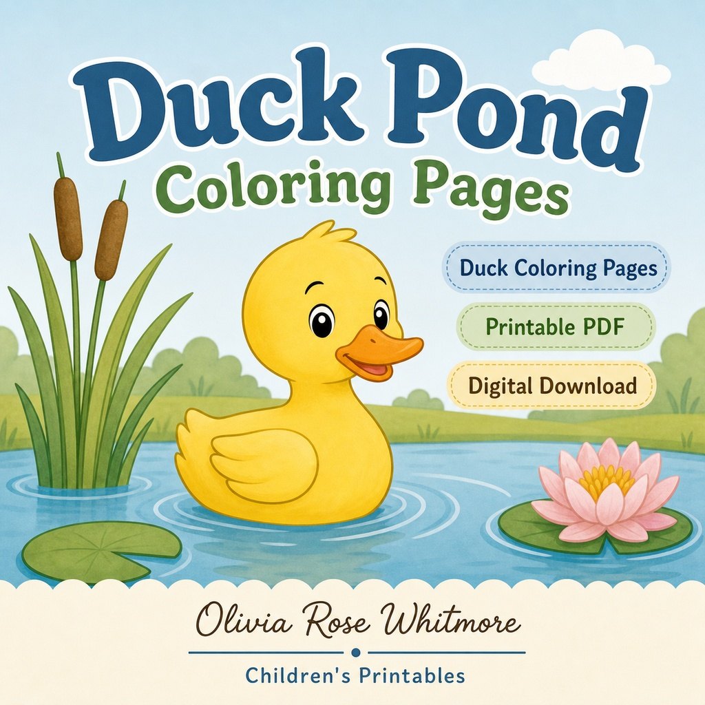 Preview: Duck Pond Coloring Pages