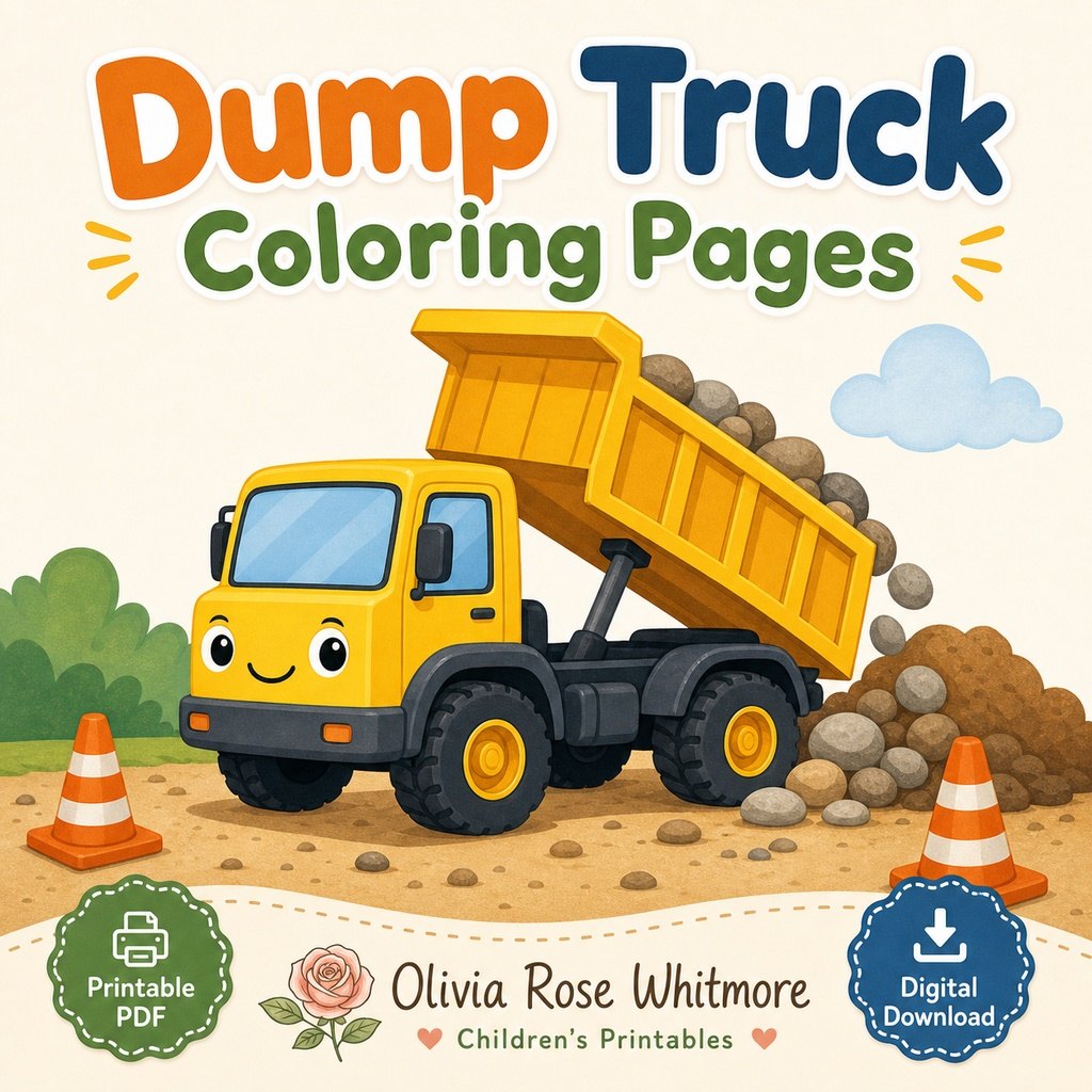 Preview: Dump Truck Coloring Pages