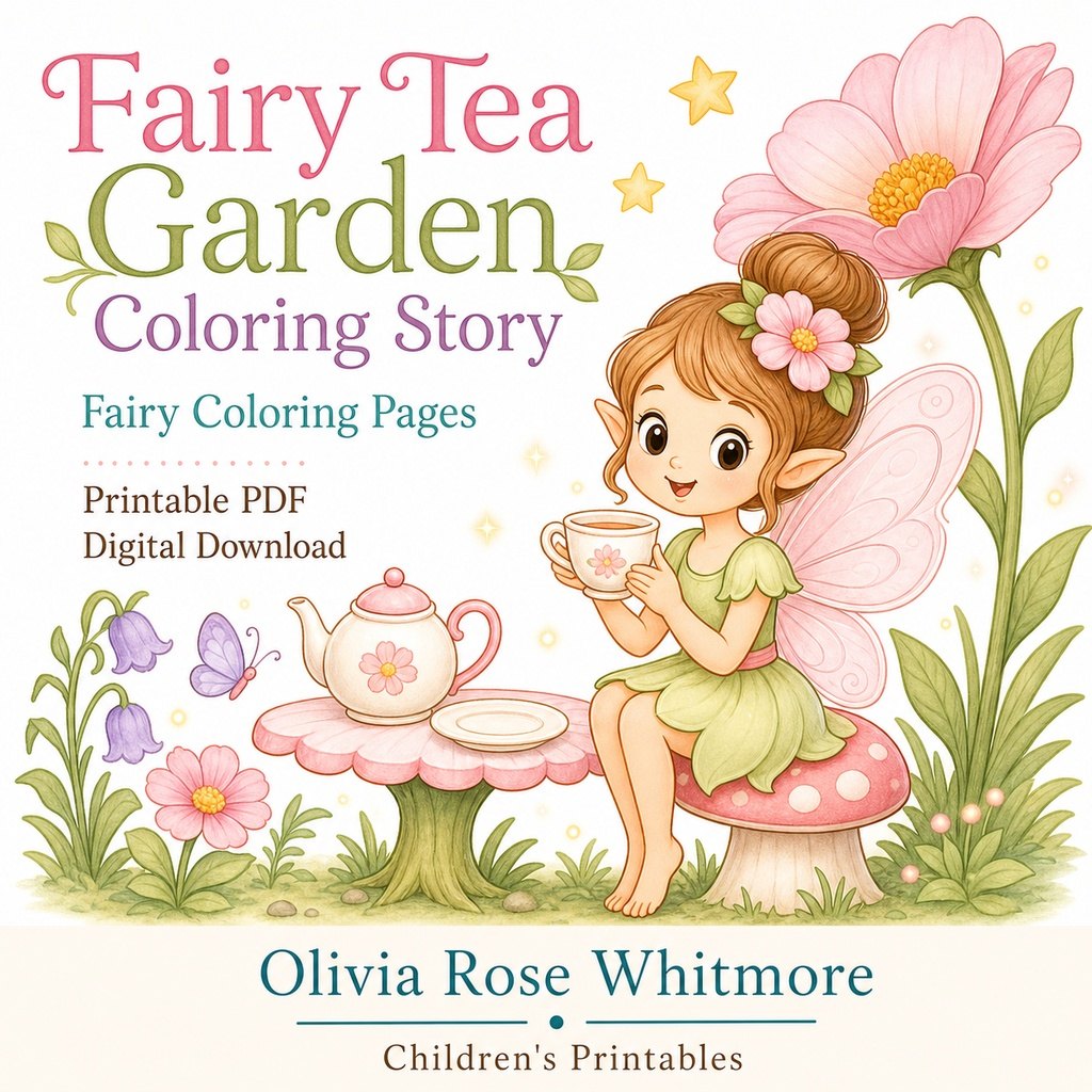 Preview: Fairy Tea Garden Coloring Story