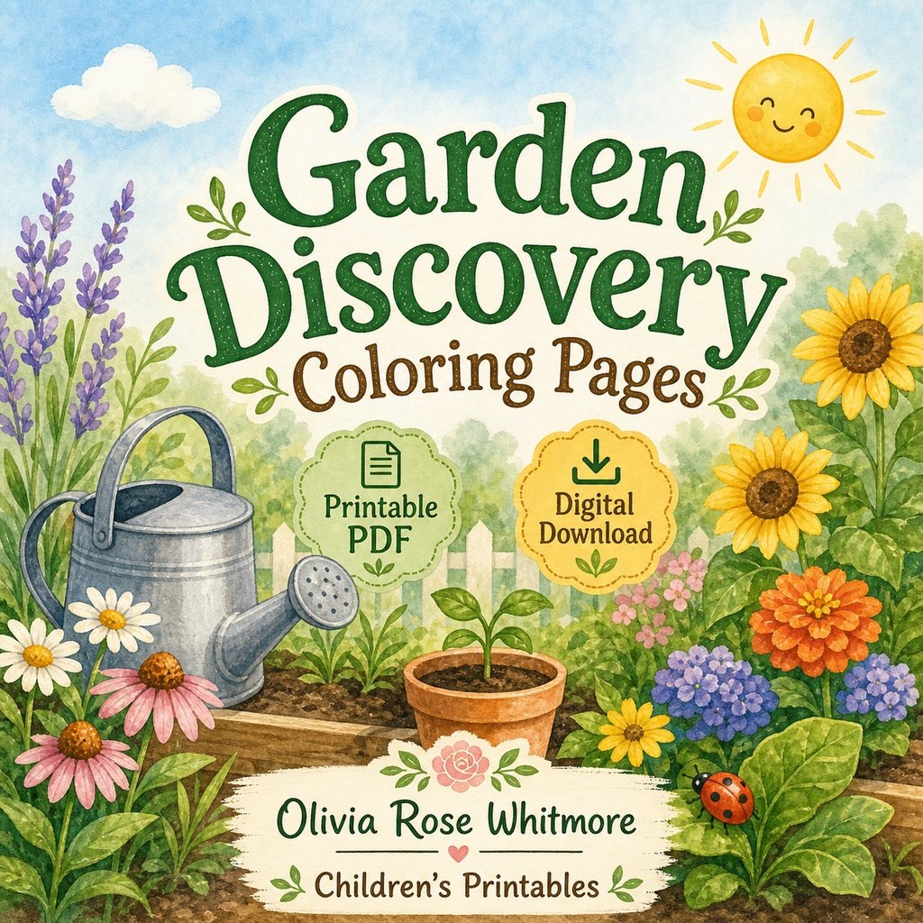 Preview: Garden Discovery Coloring Pages