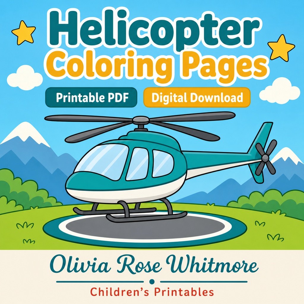 Preview: Helicopter Coloring Pages