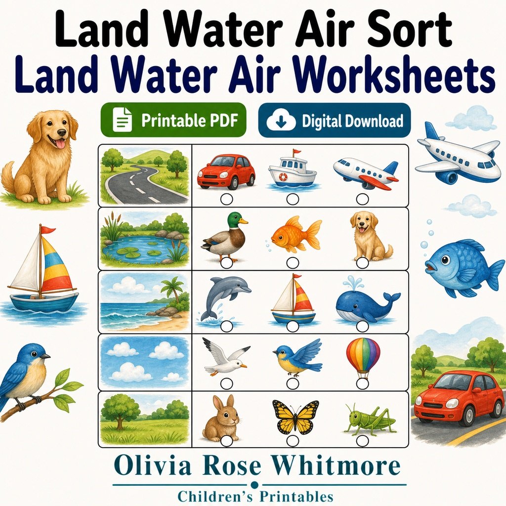 Preview: Land Water Air Sort