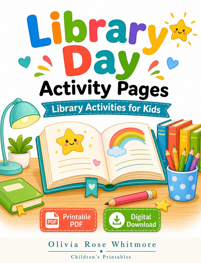 Preview: Library Day Activity Pages