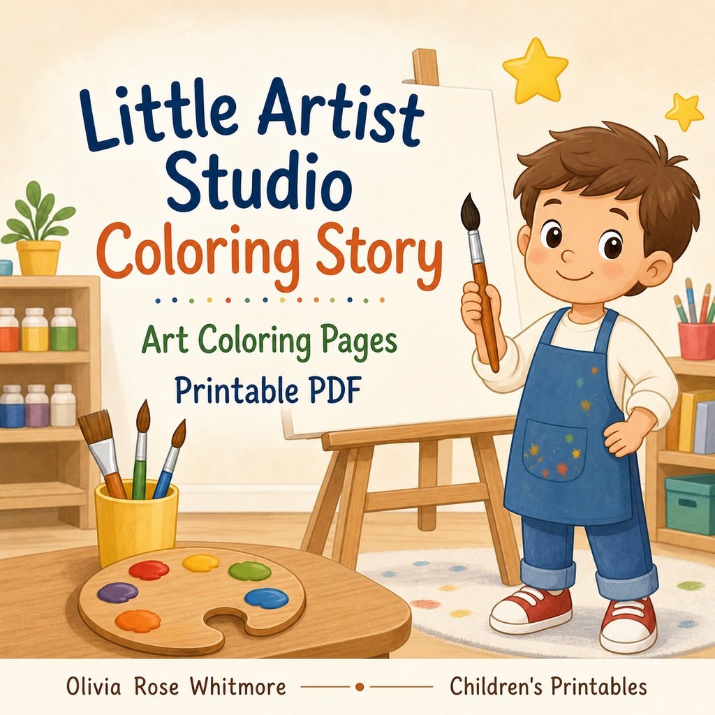 Preview: Little Artist Studio Coloring Story
