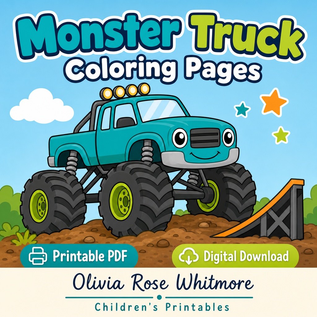 Preview: Monster Truck Coloring Pages