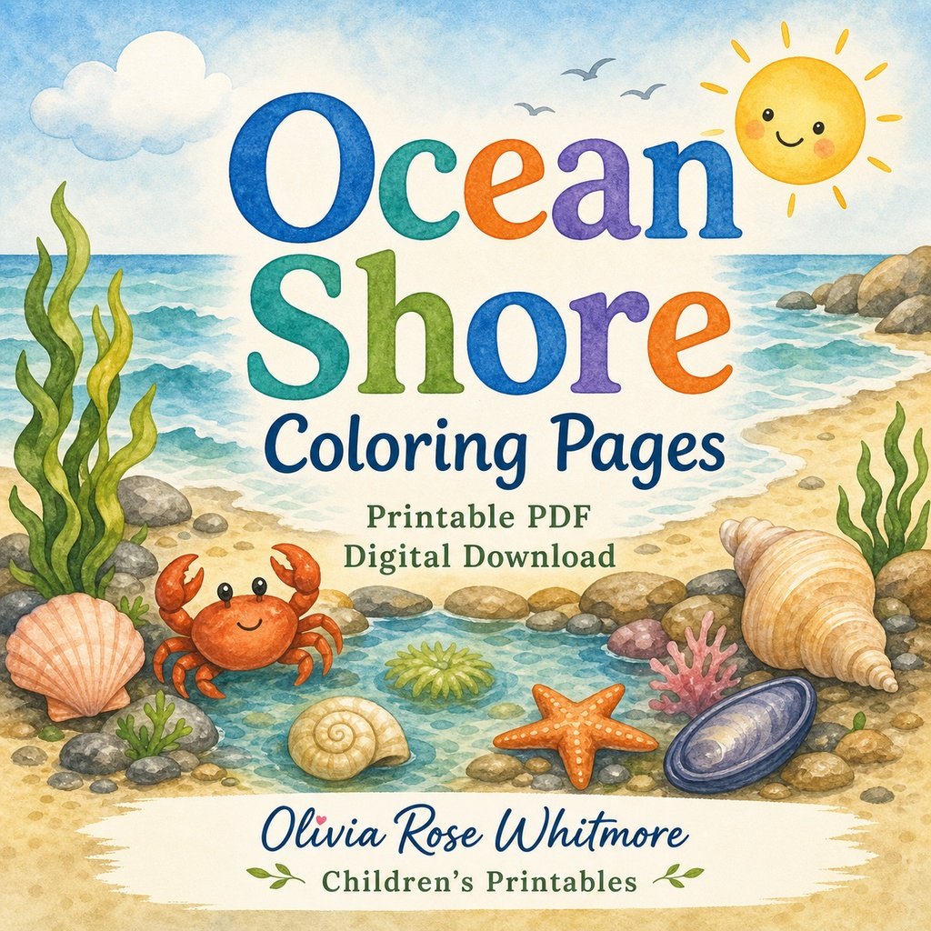 Preview: Ocean Shore Coloring Pages