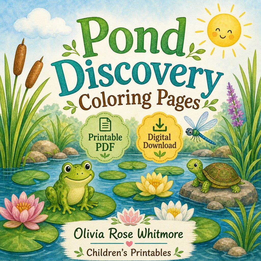 Preview: Pond Discovery Coloring Pages