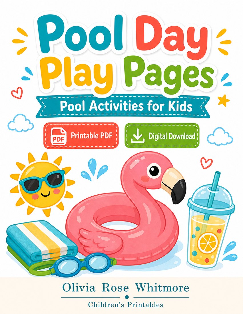 Preview: Pool Day Play Pages