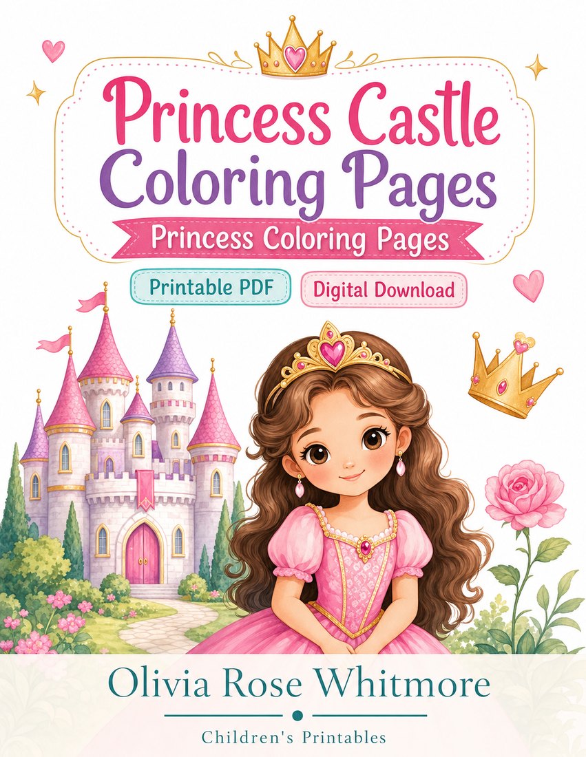 Preview: Princess Castle Coloring Pages