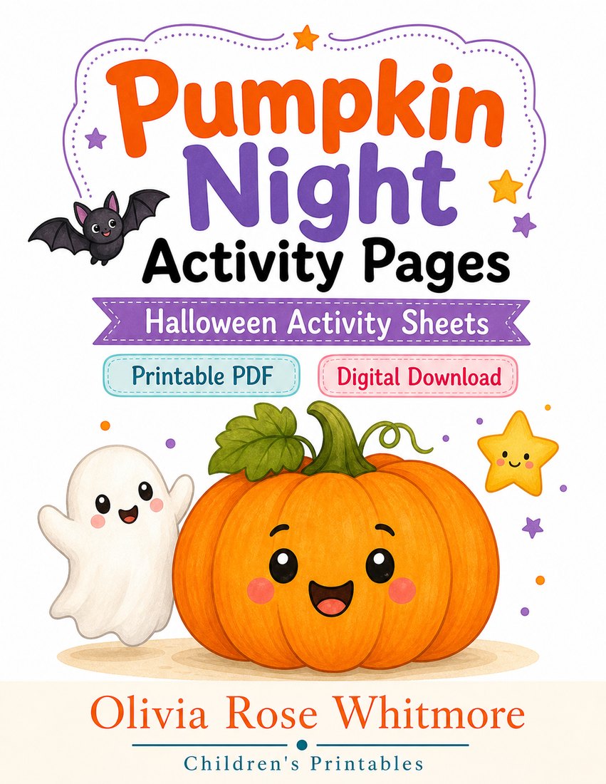 Preview: Pumpkin Night Activity Pages