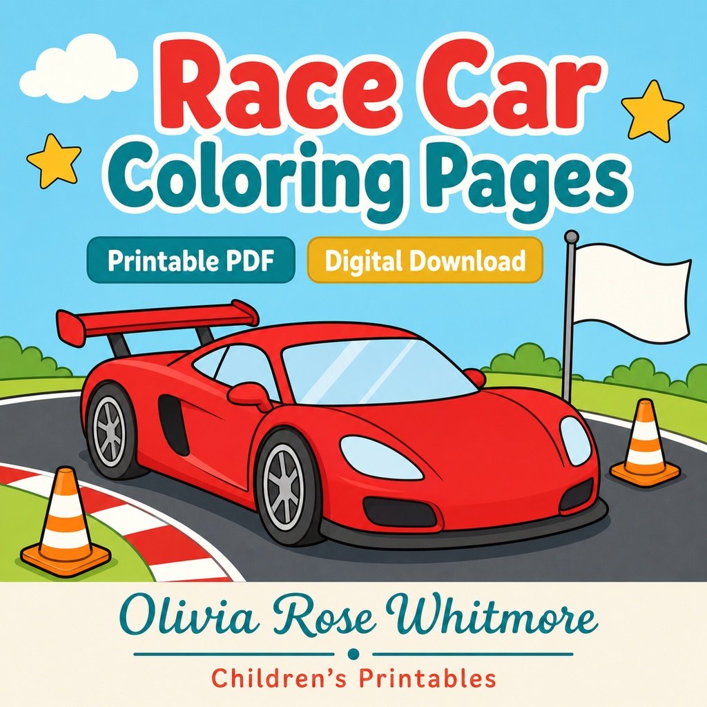 Preview: Race Car Coloring Pages