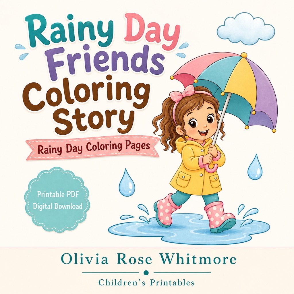 Preview: Rainy Day Friends Coloring Story