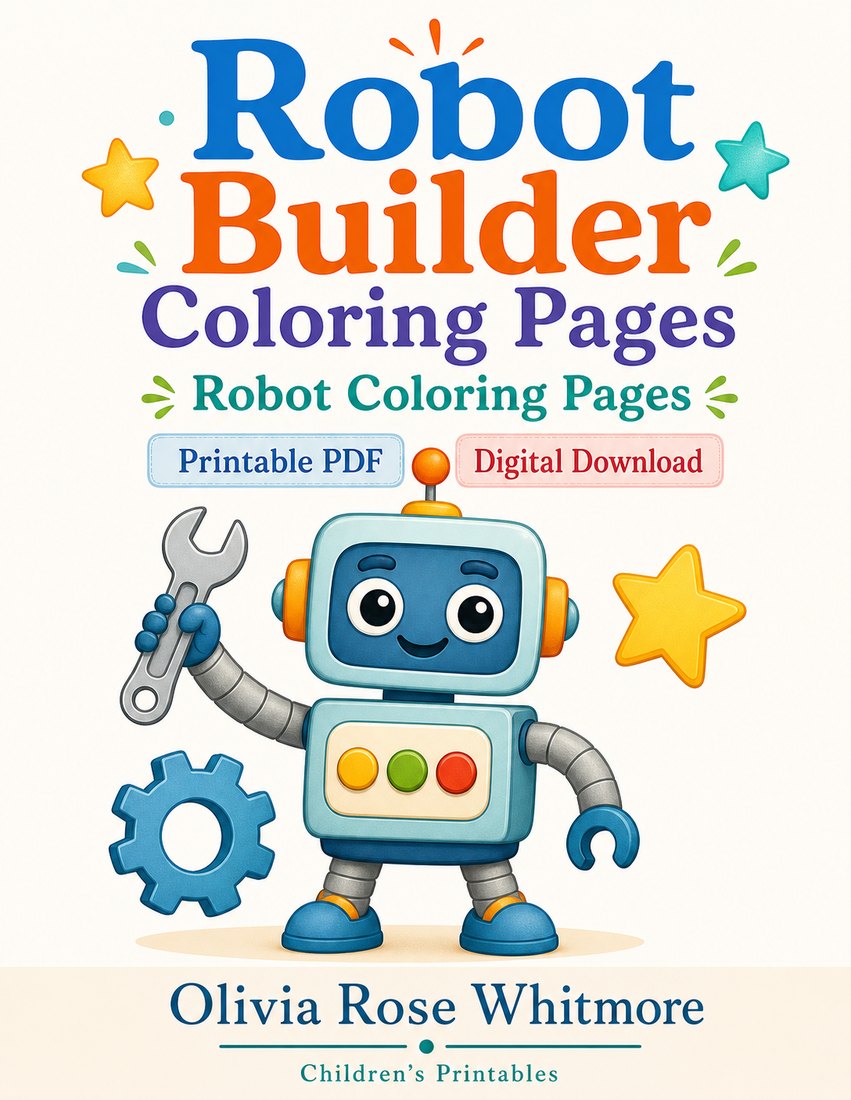 Preview: Robot Builder Coloring Pages