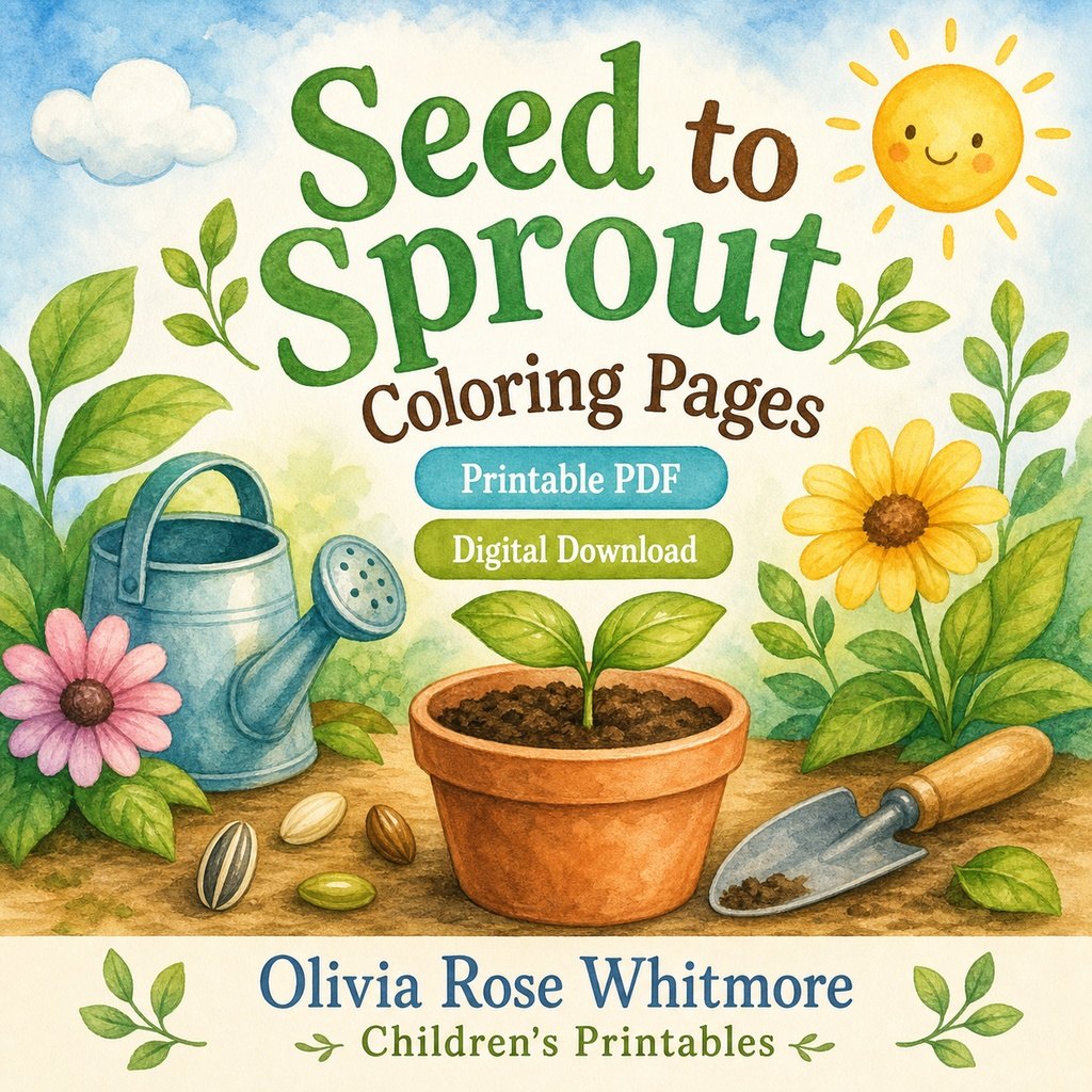 Preview: Seed to Sprout Coloring Pages