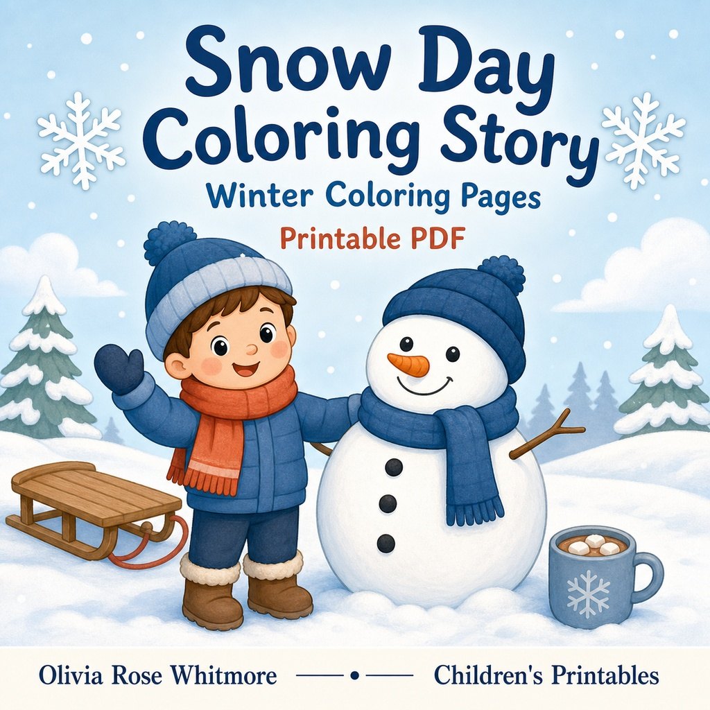 Preview: Snow Day Coloring Story