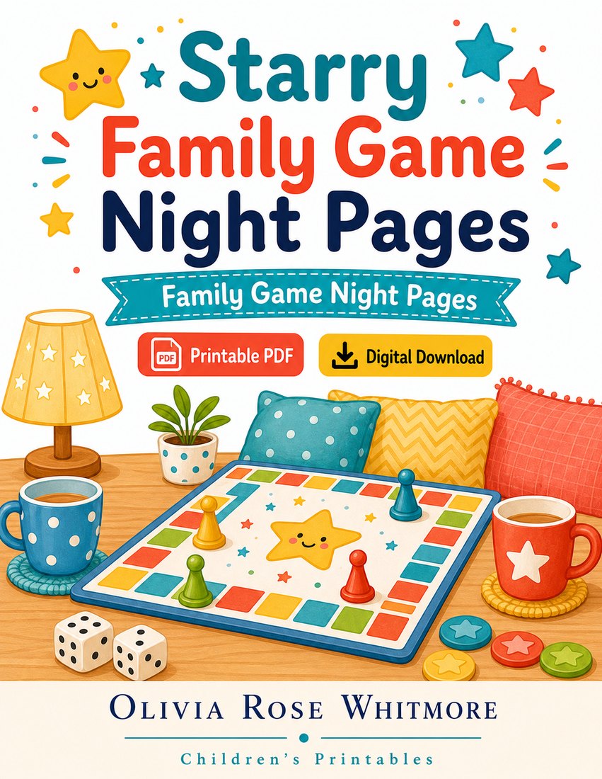 Preview: Starry Family Game Night Pages