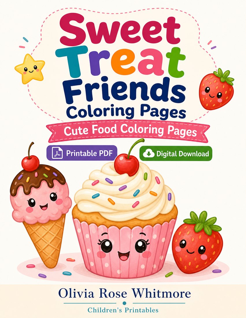 Preview: Sweet Treat Friends Coloring Pages