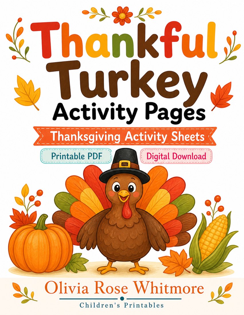 Preview: Thankful Turkey Activity Pages