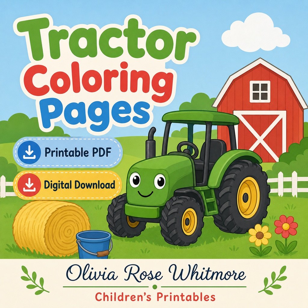Preview: Tractor Coloring Pages
