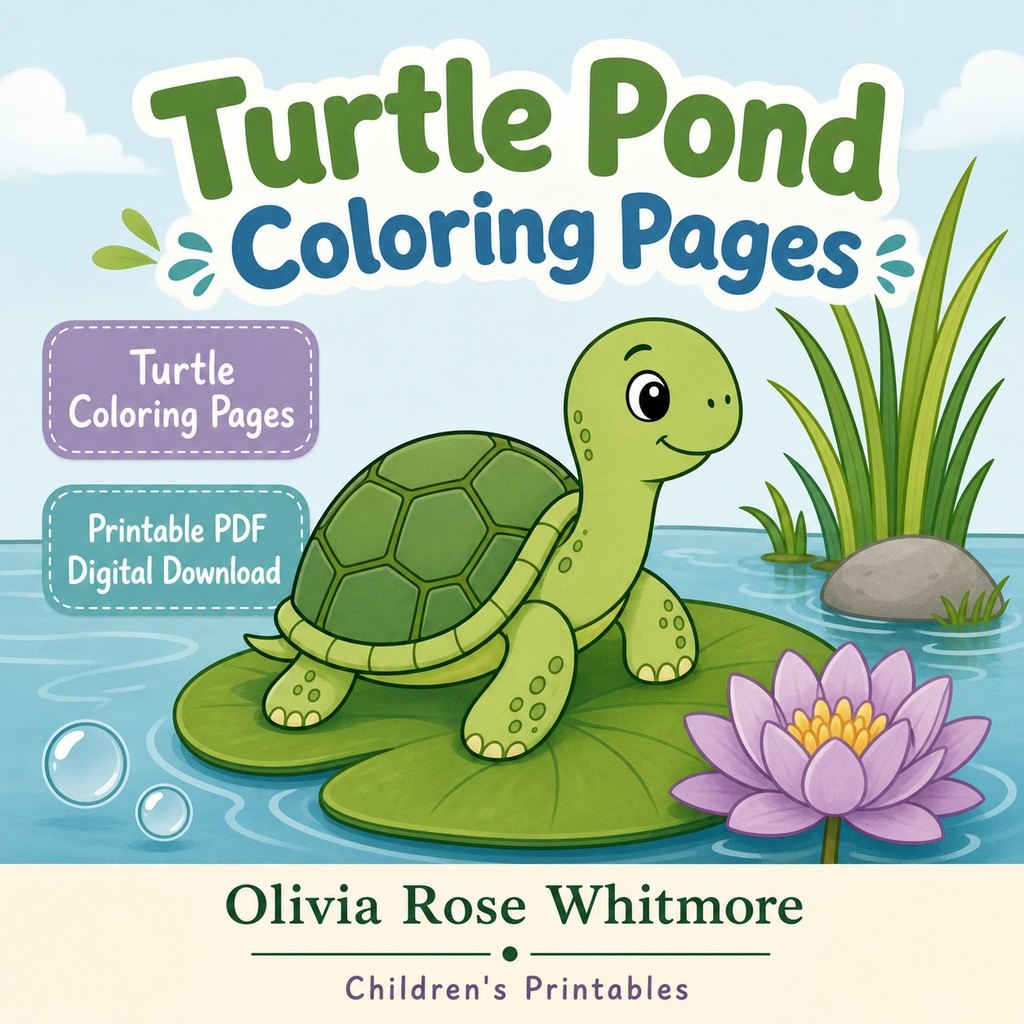 Preview: Turtle Pond Coloring Pages
