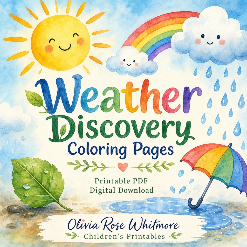 Preview: Weather Discovery Coloring Pages