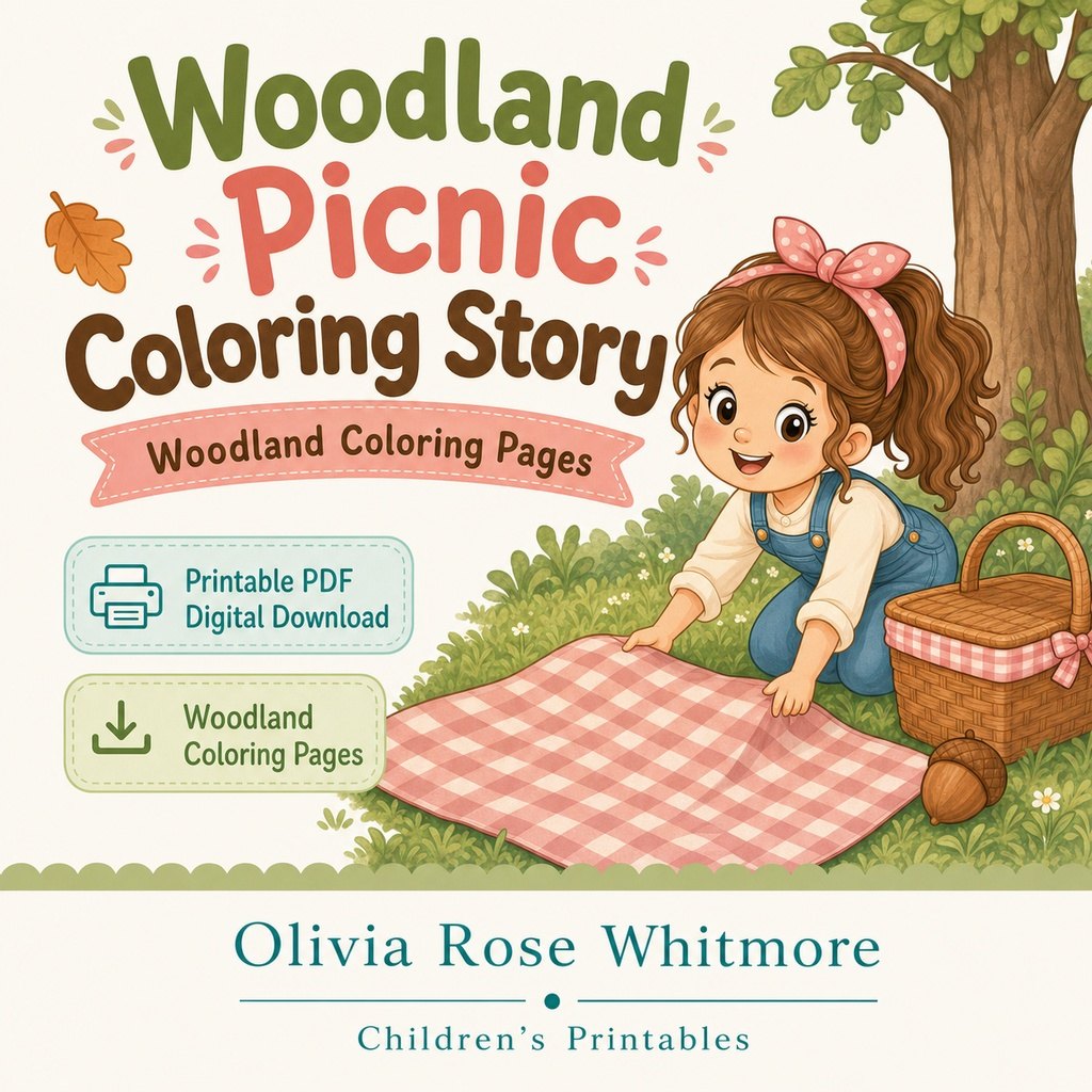 Preview: Woodland Picnic Coloring Story
