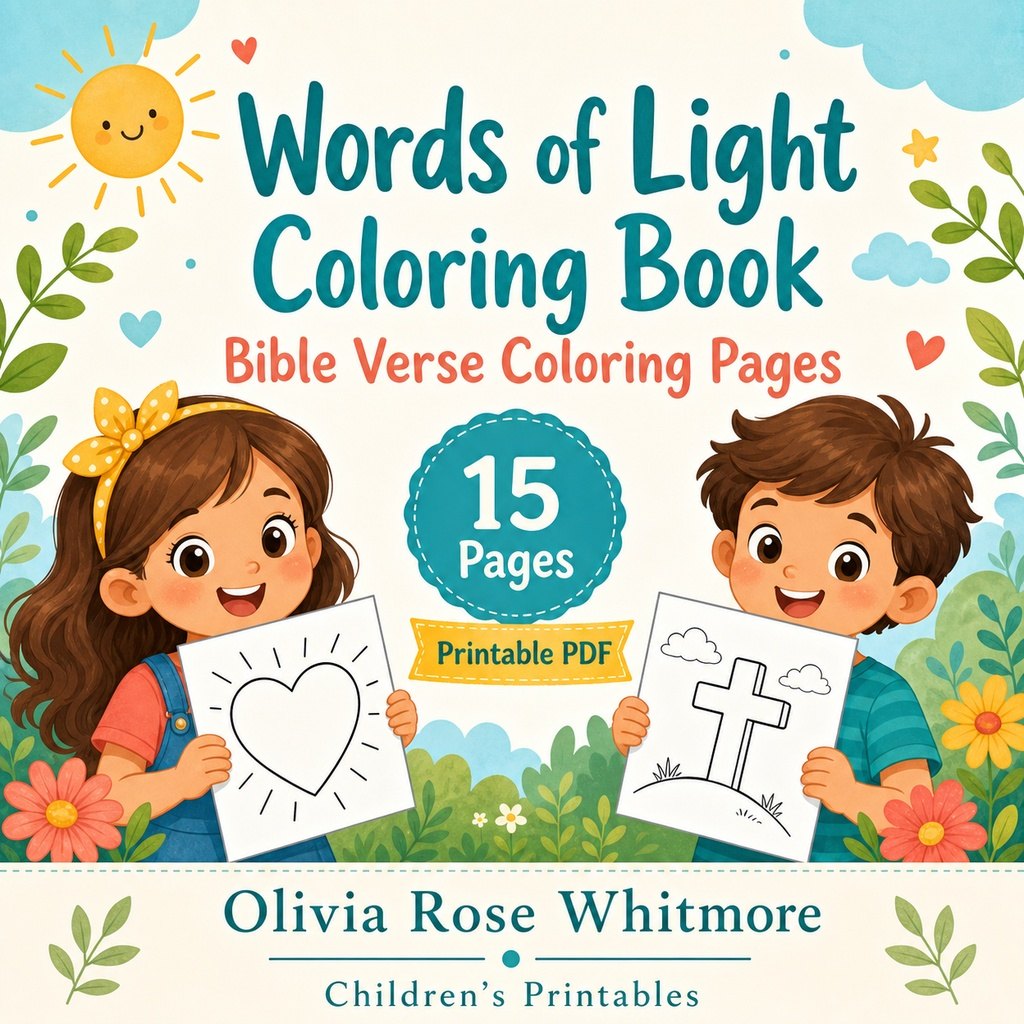 Preview: Words of Light Coloring Book